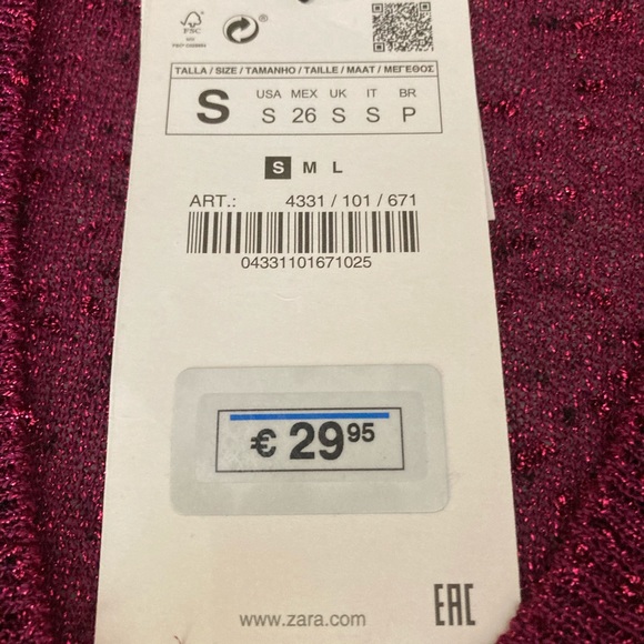 NWT Zara Sweater/Top - Picture 5 of 9